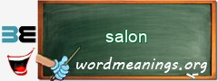 WordMeaning blackboard for salon